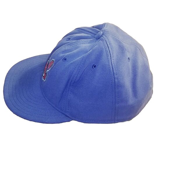 Cleveland Indians Vintage New Era 59fifty Hat Size 8 Chief Wahoo Blue USA Made - Picture 3 of 7